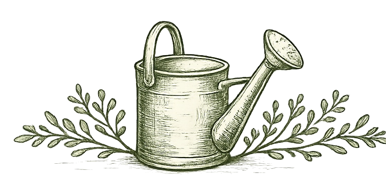 Plot & Purpose watering can logo
